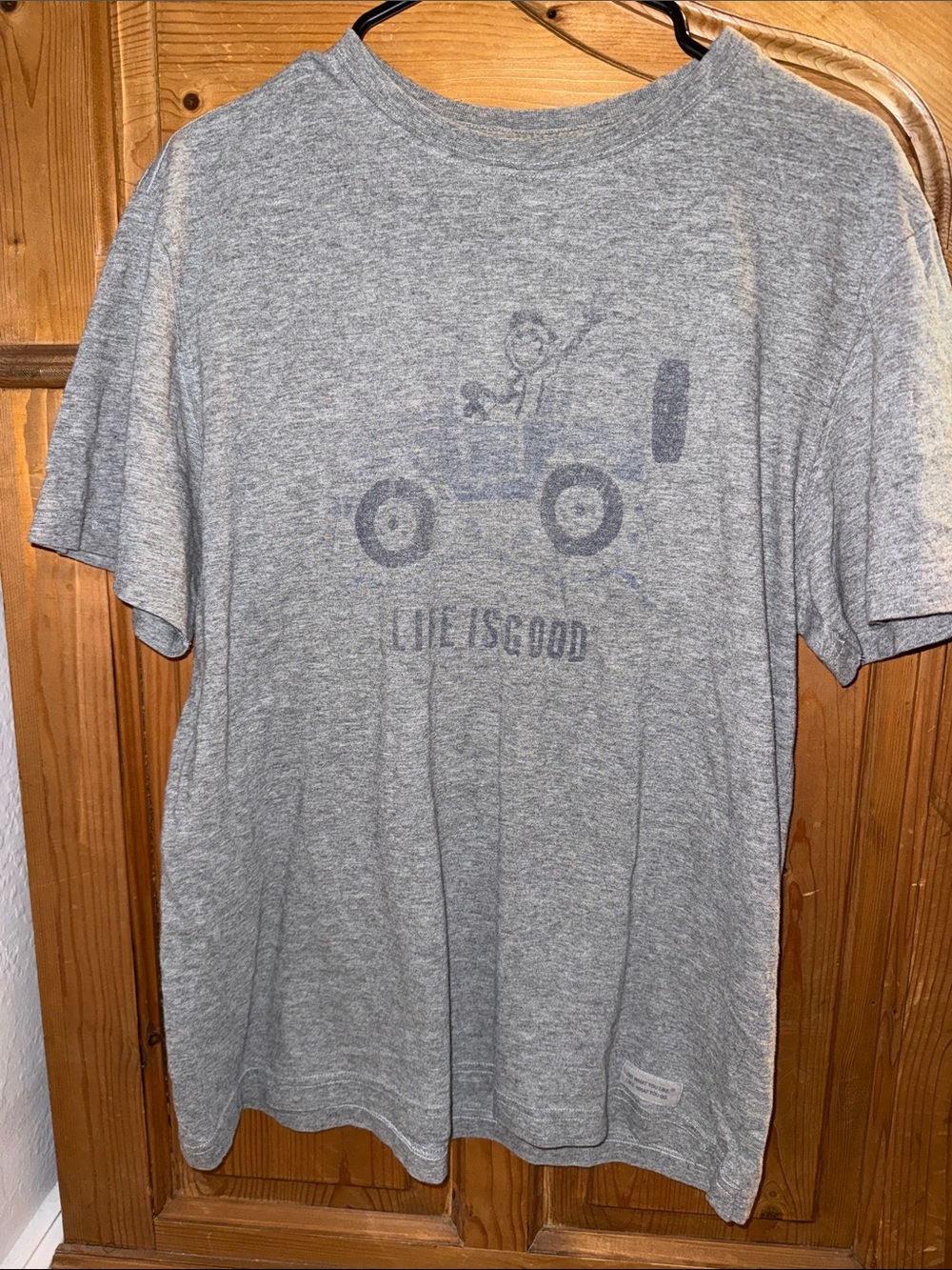 Life Is Good Grey Short Sleeve Graphic Tee